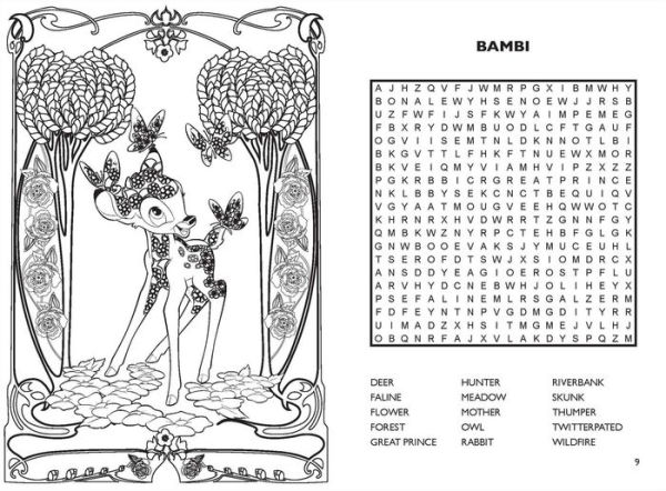 Disney Word Search and Coloring Book [Book]