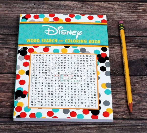 Disney Word Search and Coloring Book