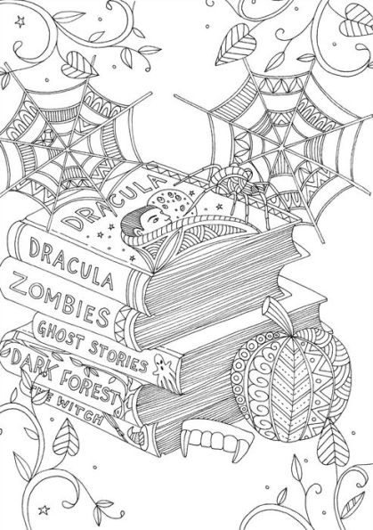 Spooky Coloring Book & Word Search