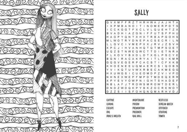 Disney Tim Burton's The Nightmare Before Christmas Word Search and Coloring Book