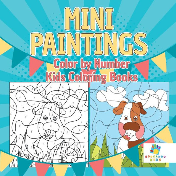 Mini Paintings Color by Number Kids Coloring Books