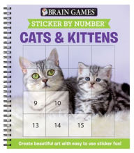 Brain Games Sticker By Number Cats & Kittens