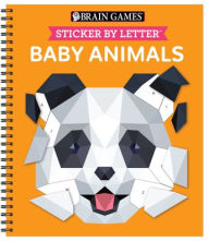 Title: Brain Games - Sticker by Letter: Baby Animals, Author: Publications International Ltd