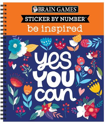 Brain Games - Sticker by Number: Be Inspired - 2 Books in 1