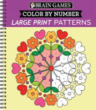 Free bookz to download Brain Games - Easy Color by Number: Large Print Patterns (English literature)