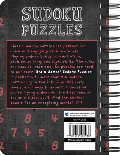 Mini Brain Games Sudoku Chalkboard