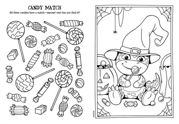 Dino-Mite Halloween: Colortivity with Big Crayons and Stickers