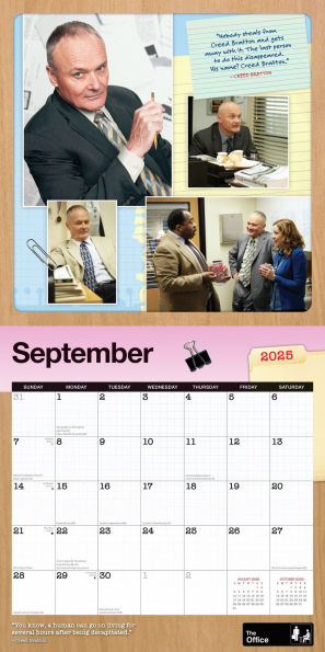 2025 The Office Wall Calendar