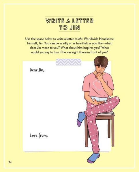 Write a letter about ur visit in library in french ..Dear army She has  written that she is jimin's wife 