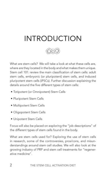 The Stem Cell Activation Diet: Your Complete Nutritional Guide to Fight Disease, Support Brain Health, and Slow the Effects of Aging