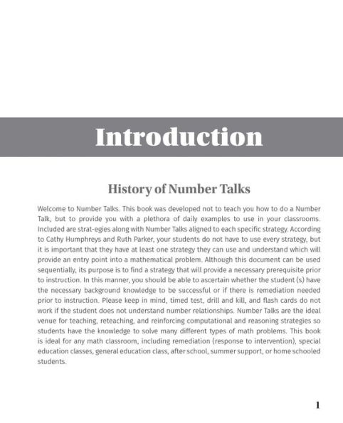 Classroom-Ready Number Talks for Sixth, Seventh, and Eighth Grade Teachers: 1,000 Interactive Math Activities that Promote Conceptual Understanding Computational Fluency