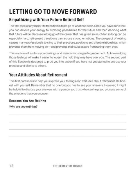 Retirement by Design: a Guided Workbook for Creating Happy and Purposeful Future