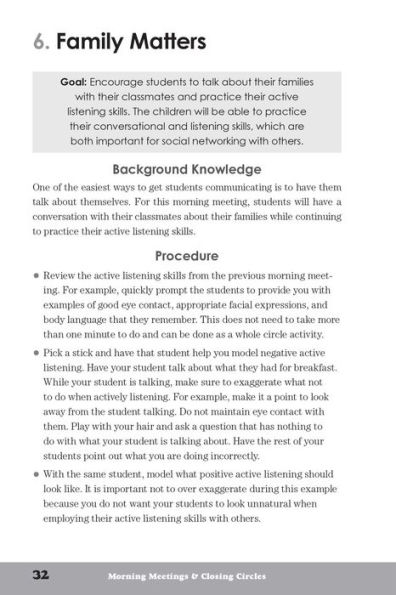 Morning Meetings and Closing Circles: Classroom-Ready Activities That Increase Student Engagement Create a Positive Learning Community