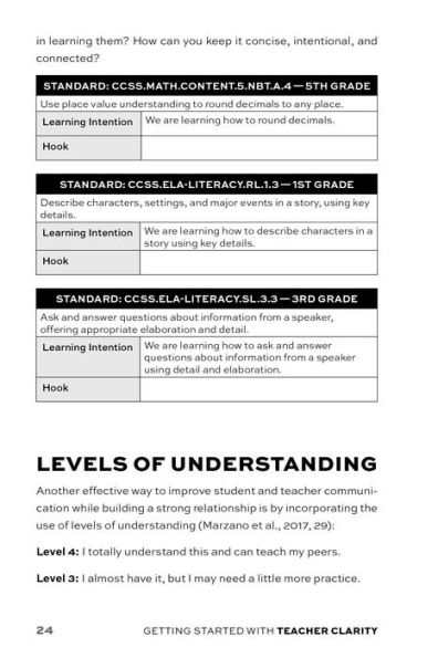 Getting Started with Teacher Clarity: Ready-to-Use Research-Based Strategies to Develop Learning Intentions, Foster Student Autonomy, and Engage Students