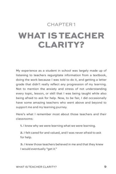 Getting Started with Teacher Clarity: Ready-to-Use Research-Based Strategies to Develop Learning Intentions, Foster Student Autonomy, and Engage Students