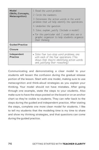 Getting Started with Teacher Clarity: Ready-to-Use Research-Based Strategies to Develop Learning Intentions, Foster Student Autonomy, and Engage Students