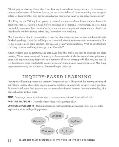 Classroom-Ready Resources for Student-Centered Learning: Basic Teaching Strategies for Fostering Student Ownership, Agency, and Engagement in K-6 Classrooms