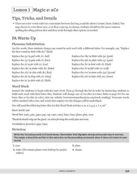 Teach Reading with Orton-Gillingham: Early Reading Skills: A Companion Guide with Dictation Activities, Decodable Passages, and Other Supplemental Materials for Struggling Readers and Students with Dyslexia