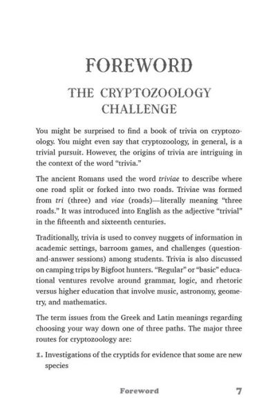 The Big Book of Cryptid Trivia: Fun Facts and Fascinating Folklore about Bigfoot, Mothman, Loch Ness Monster, the Yeti, and More Elusive Creatures