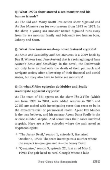 The Big Book of Cryptid Trivia: Fun Facts and Fascinating Folklore about Bigfoot, Mothman, Loch Ness Monster, the Yeti, and More Elusive Creatures