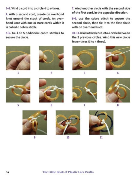 The Little Book of Plastic Lace Crafts: A Step-by-Step Guide to Making Lanyards, Key Chains, Bracelets, and Other Crafts with Boondoggle, Scoubidou, Gimp, and Plastic Lace