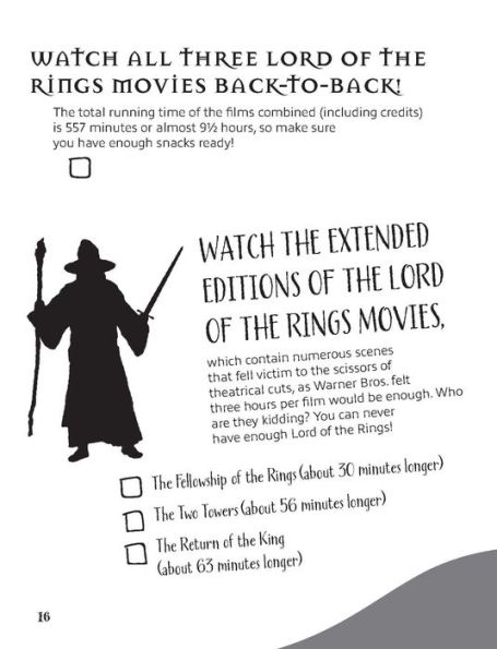 One Bucket List to Rule Them All: 250 Ideas for Tolkien Fans Celebrate Their Favorite Books, TV Shows, Movies, and More