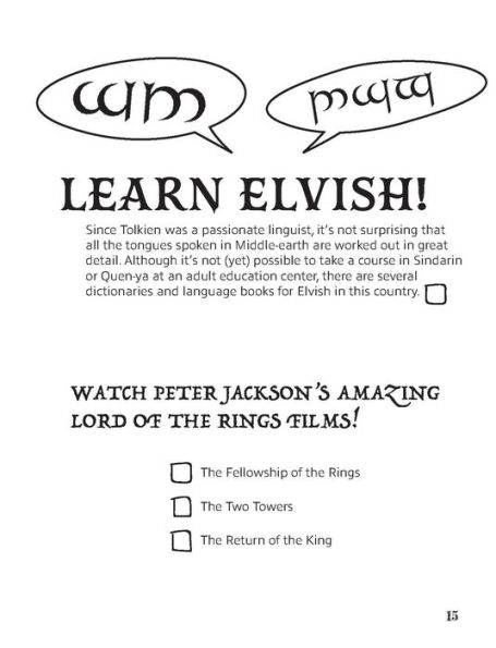 One Bucket List to Rule Them All: 250 Ideas for Tolkien Fans Celebrate Their Favorite Books, TV Shows, Movies, and More