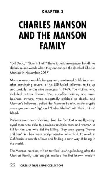 Cults: A True Crime Collection: The Shocking True Stories of Heaven's Gate, the Manson Family, Jim Jones, the Branch Davidians, and More Deathly Cases