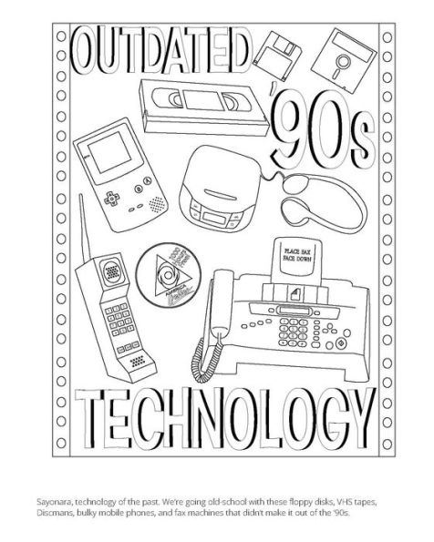 The 1990s Coloring Book: A Nostalgia-Packed Coloring Book Dedicated to the Most Iconic Parts of the 90s, from the Fresh Prince and Beanie Babies to Bucket Hats and Butterfly Clips