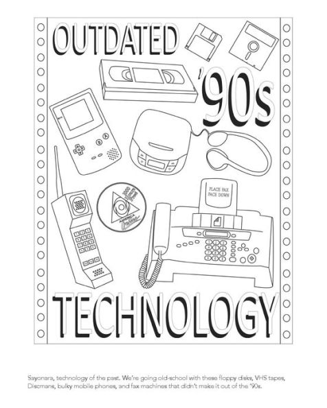 The 1990s Coloring Book: A Nostalgia-Packed Coloring Book Dedicated to the Most Iconic Parts of the 90s, from the Fresh Prince and Beanie Babies to Bucket Hats and Butterfly Clips