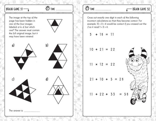 Brain Games for 9 Year Olds: Fun and Challenging Teasers, Logic Puzzles, More Kids