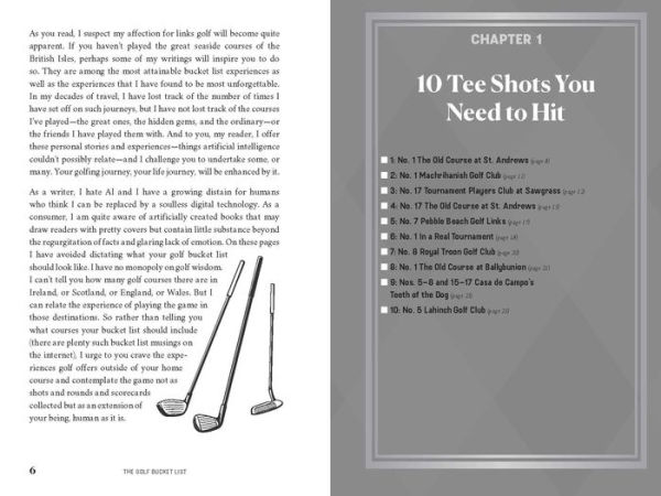 The Golf Bucket List: 100 Ideas for Enjoying the Great Game of Golf