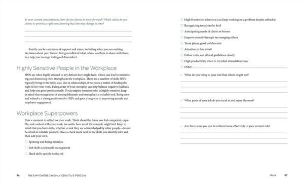 The Empowered Highly Sensitive Person: A Workbook to Harness Your Strengths Every Part of Life
