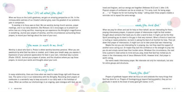 Popcorn Prayer Journal: For Quick Prayers, Praise, and Thanks
