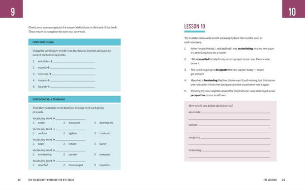 The Vocabulary Workbook for 8th Grade: Weekly Activities to Boost Your Word Power