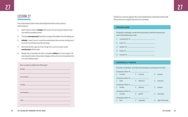 The Vocabulary Workbook for 8th Grade: Weekly Activities to Boost Your Word Power