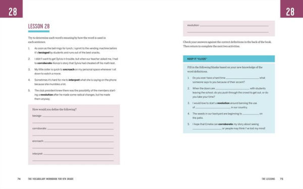 The Vocabulary Workbook for 8th Grade: Weekly Activities to Boost Your Word Power