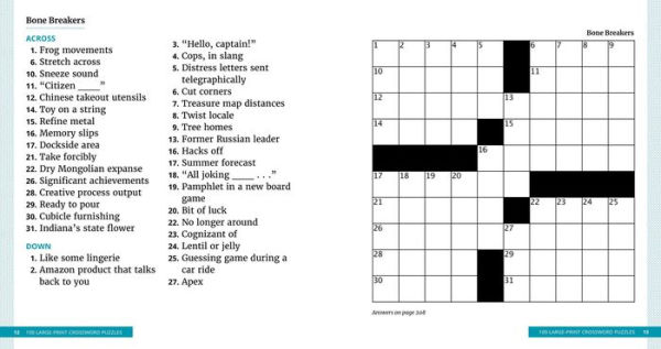 100 Large-Print Crossword Puzzles: Easy Puzzles to Entertain Your Brain