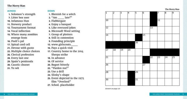 100 Large-Print Crossword Puzzles: Easy Puzzles to Entertain Your Brain