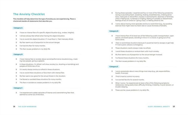 the Sleep Workbook: Easy Strategies to Break Anxiety-Insomnia Cycle
