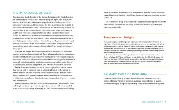 the Sleep Workbook: Easy Strategies to Break Anxiety-Insomnia Cycle
