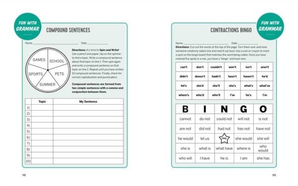 The English Grammar Workbook for Grades 3, 4, and 5: 140+ Simple Exercises to Improve Grammar, Punctuation and Word Usage