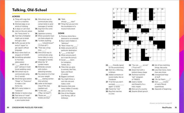 Crossword Puzzles for Kids: A Fun and Challenging Puzzle Book