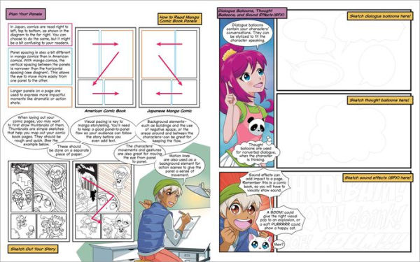 Ka-boom! Create Your Own Manga Adventures: Blank Comic Book for Kids