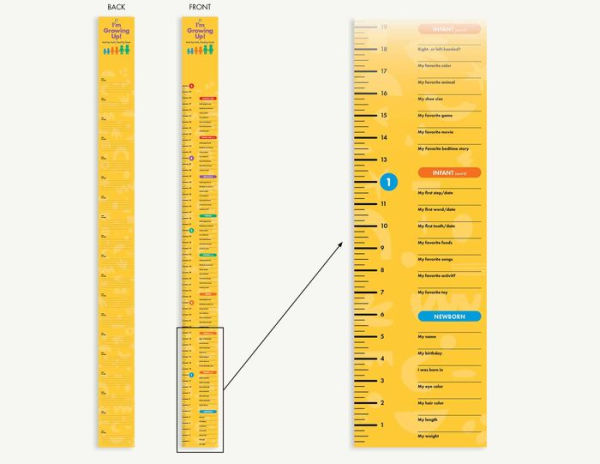 I'm Growing Up: Foot by Foot, Inch by Inch: A Wall-Hanging Guided Journal to Chart and Record Your Kids' Growth!