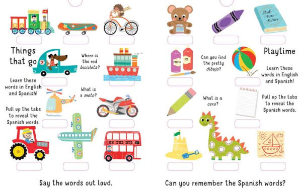 Slide and Seek: 100 Words English-Spanish