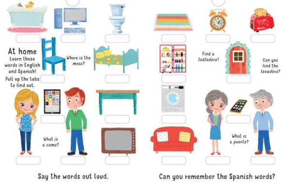 Slide and Seek: 100 Words English-Spanish