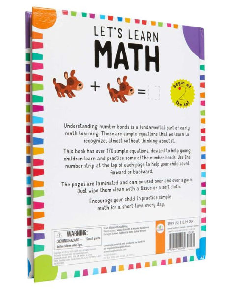 Let's Learn: First Math Skills: (Early Math Skills, Number Writing Workbook, Addition and Subtraction, Kids' Counting Books, Pen Control, Write and Wipe)