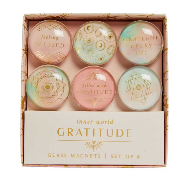 Gratitude: Glass Magnet Set (Set of 6)