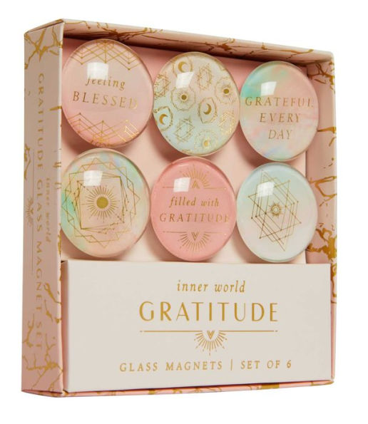 Gratitude: Glass Magnet Set (Set of 6)